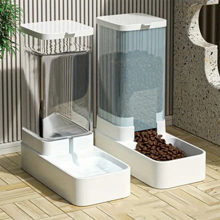 Automatic Pet Food Dispenser and Water Feeder Set