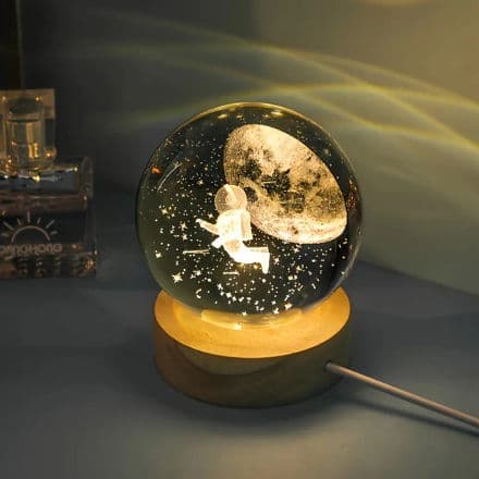 Moonlit Laser Crystal Sphere